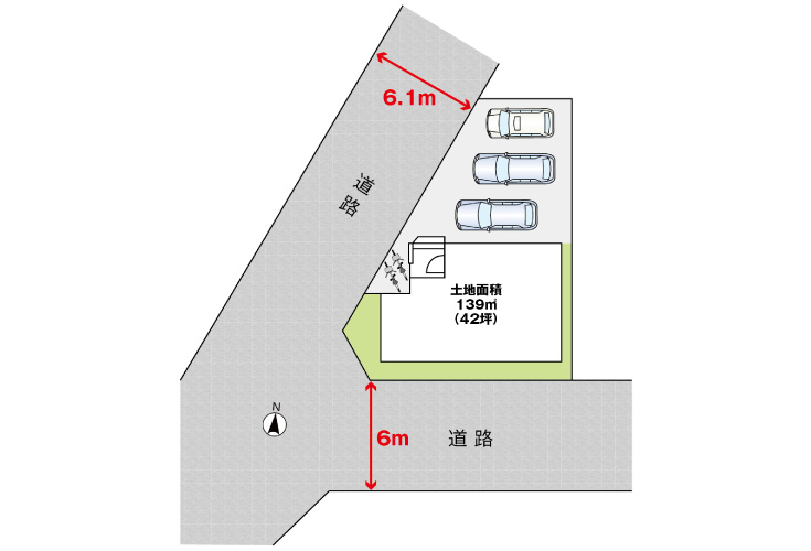 広島市西区己斐大迫2丁目8新築一戸建て分譲住宅区画図