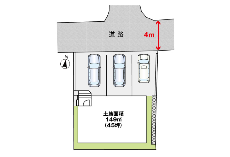 広島市安芸区矢野西3丁目17新築一戸建て分譲住宅区画図