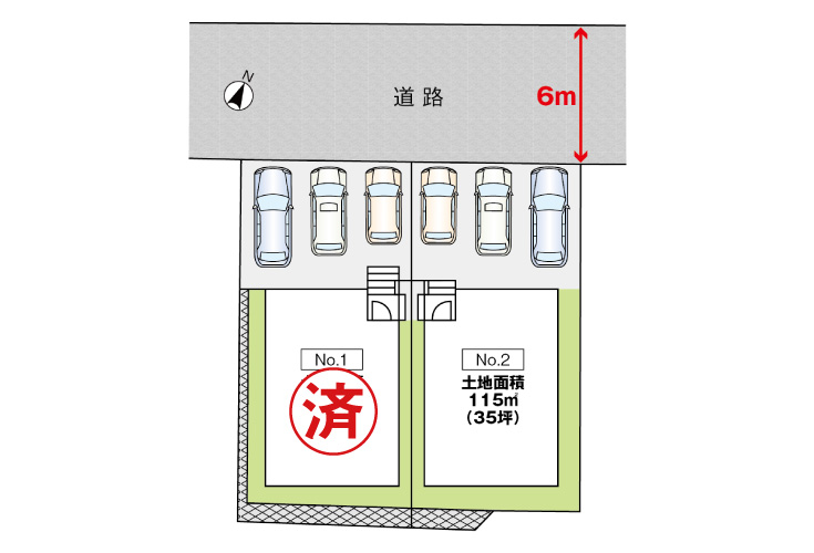 広島市安佐南区上安4丁目19新築一戸建て分譲住宅区画図