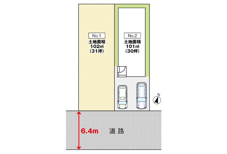 広島市西区井口明神2丁目4新築一戸建て分譲住宅区画図