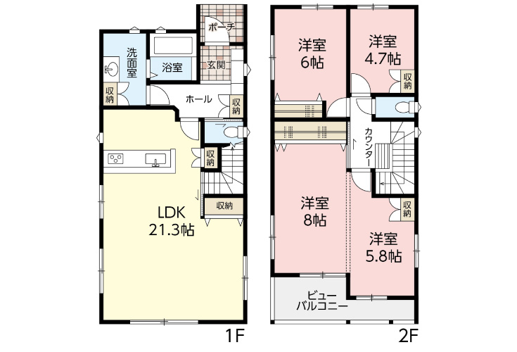 廿日市市阿品4丁目41新築戸建て分譲住宅間取り図