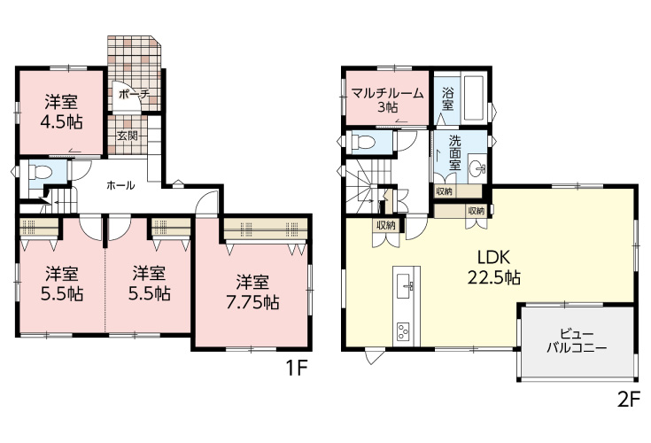 広島市西区己斐上5丁目66新築一戸建て分譲住宅間取り図