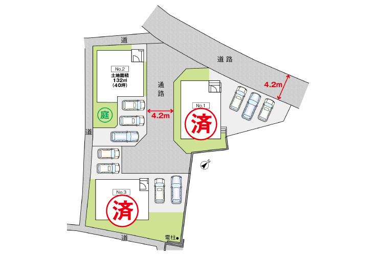 廿日市市大野字高畑新築戸建て分譲住宅区画図