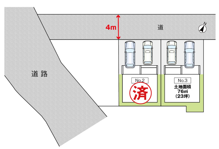 広島市安佐南区祇園7丁目25新築一戸建て分譲住宅区画図