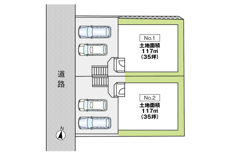 広島市東区牛田東3丁目24新築戸建て分譲住宅区画図