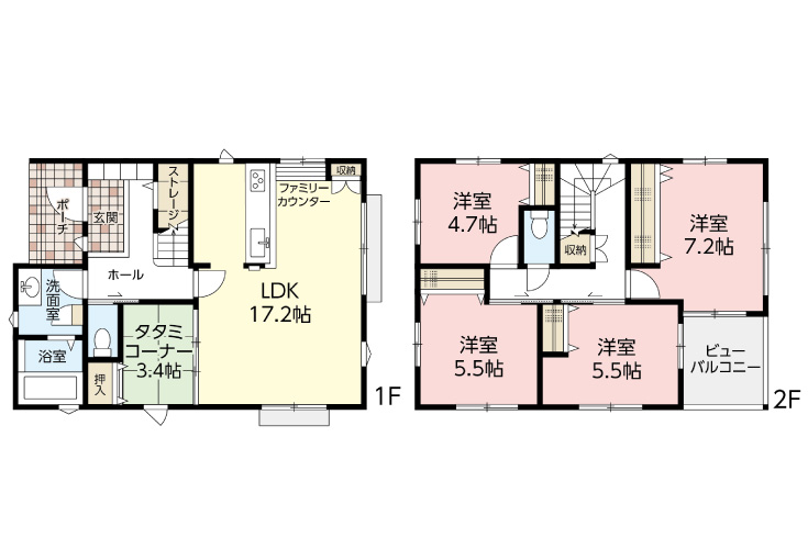 広島市安佐北区大林4丁目9新築戸建て分譲住宅間取り図