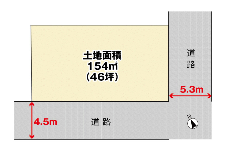 呉市吉浦本町1丁目6土地分譲区画図