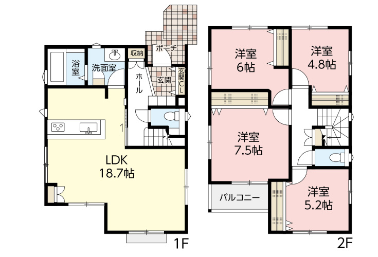 広島市東区温品3丁目31新築一戸建て分譲住宅間取り図