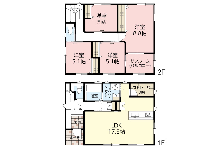 広島市南区仁保1丁目29新築一戸建て分譲住宅間取り図