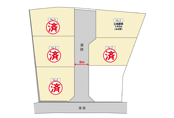 広島市東区上温品4丁目15土地分譲住宅区画図