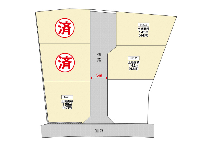 広島市東区上温品4丁目15土地分譲住宅区画図