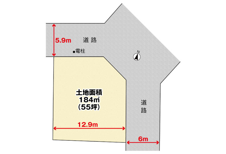 広島市安佐南区上安4丁目21土地分譲住宅区画図