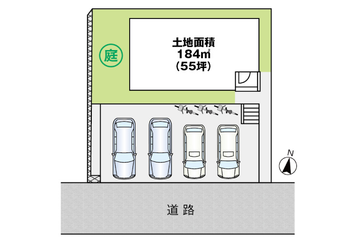 広島市安佐南区安東4丁目7新築一戸建て分譲住宅区画図