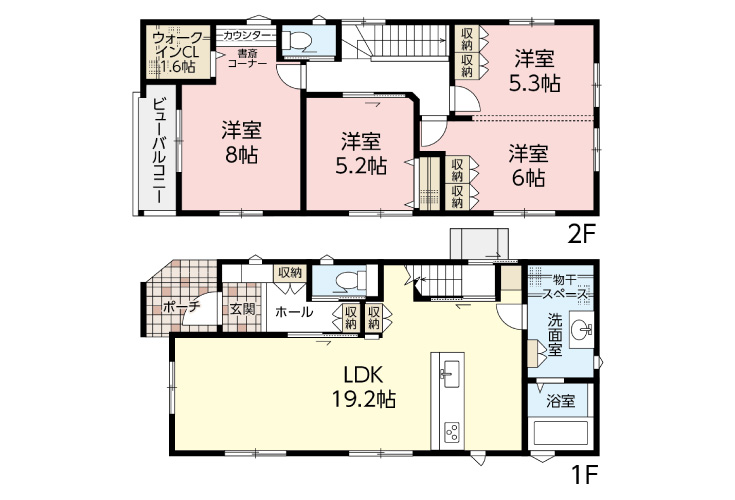 広島市西区己斐大迫3丁目37新築一戸建て分譲住宅間取り図