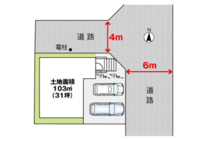 広島市東区戸坂大上4丁目14新築一戸建て分譲住宅区画図