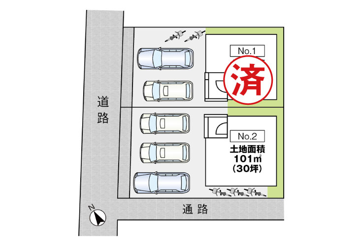 広島市安佐南区古市1丁目18新築一戸建て分譲住宅区画図