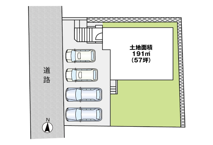 広島市安佐南区相田3丁目23新築一戸建て分譲住宅区画図