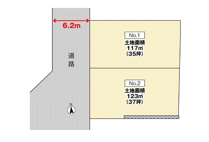 広島市西区井口台2丁目20土地分譲住宅区画図