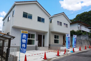 広島市安佐北区亀崎2丁目9新築一戸建て分譲住宅外観