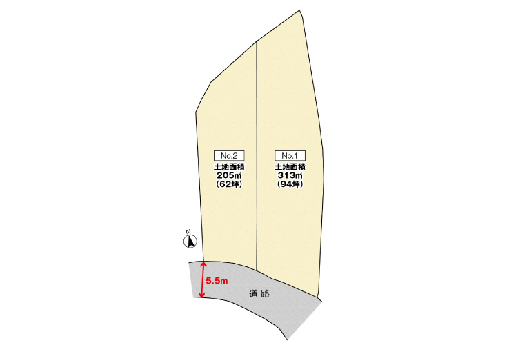 広島市安佐北区可部東4丁目6土地分譲区画図