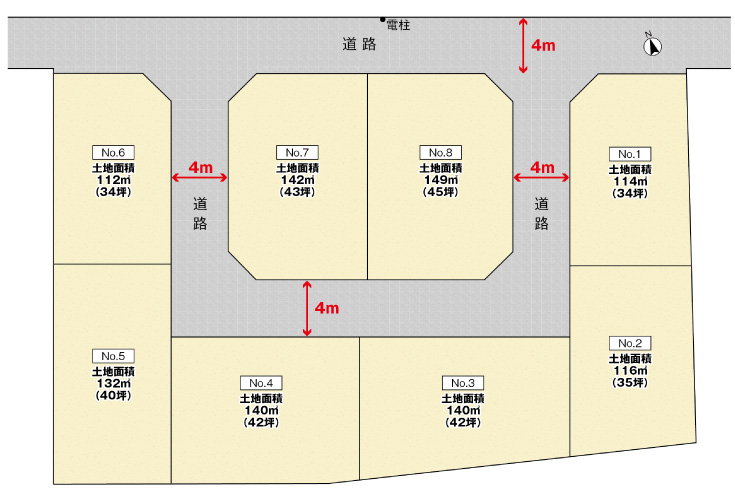 呉市阿賀中央5丁目9土地分譲住宅区画図