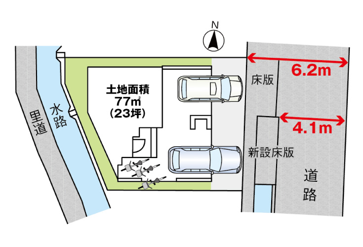 広島市安佐南区祇園2丁目8新築一戸建て分譲住宅区画図