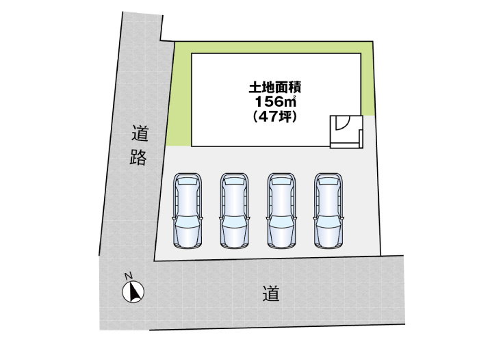 広島市佐伯区五日市中央5丁目14新築戸建分譲住宅区画図