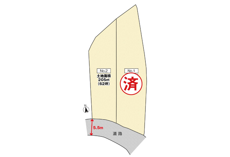 広島市安佐北区可部東4丁目6土地分譲区画図