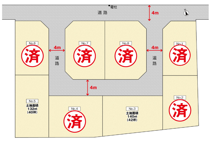 呉市阿賀中央5丁目9土地分譲住宅区画図