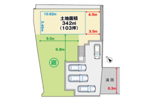 廿日市市地御前北2丁目10土地分譲住宅区画図