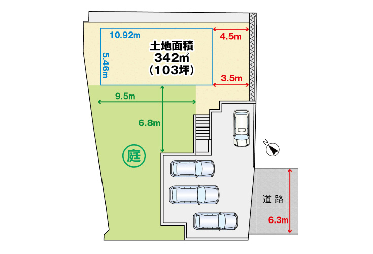 廿日市市地御前北2丁目10土地分譲住宅区画図