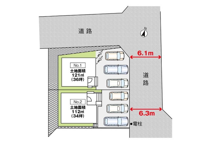 広島県安芸郡府中町八幡4丁目8新築一戸建て分譲住宅区画図