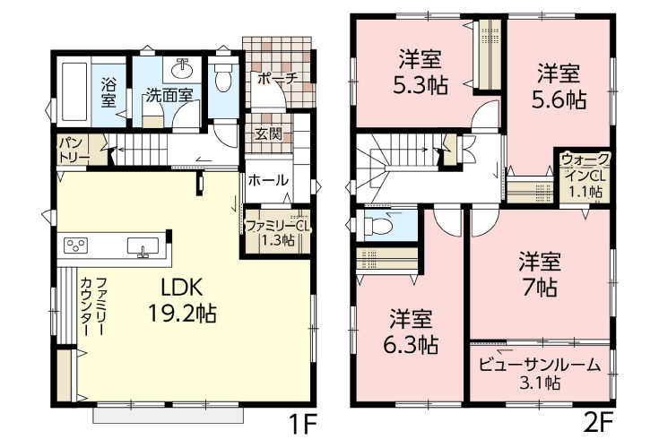 広島市安佐北区可部6丁目41新築戸建て分譲住宅間取り図