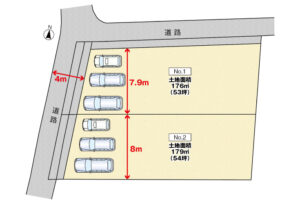 広島市安佐南区山本9丁目9土地分譲住宅区画図