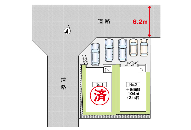 広島市西区井口台1丁目17新築一戸建て分譲住宅区画図