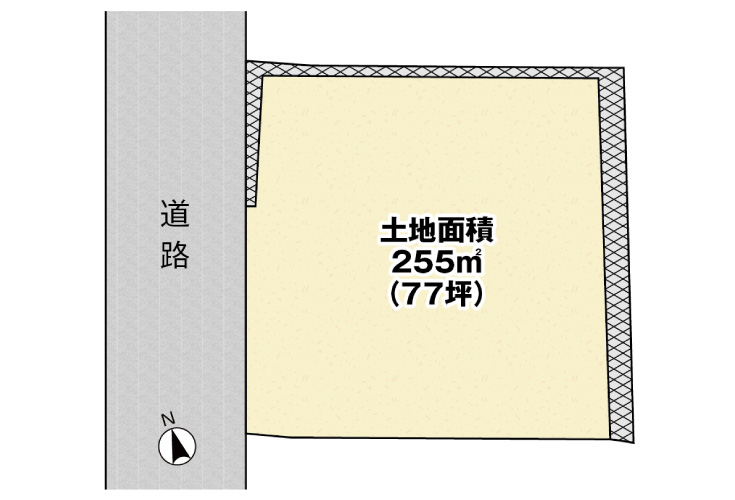 広島市安佐南区大塚西2丁目46土地分譲住宅区画図