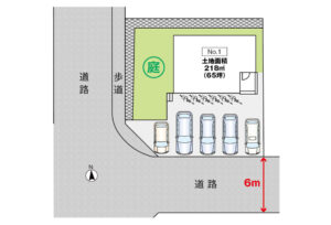 広島市安佐北区落合南8丁目4新築戸建て分譲住宅区画図