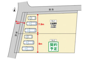 広島市安佐南区山本9丁目9土地分譲住宅区画図