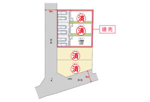 広島県安芸郡府中町浜田1丁目5新築一戸建て分譲住宅区画図