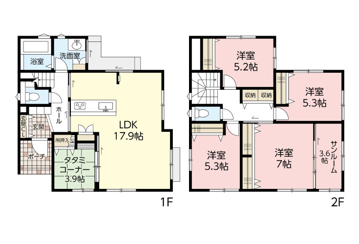 広島市安佐南区伴中央2丁目7新築戸建て分譲住宅間取り図