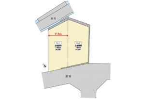 広島市安佐南区長楽寺3丁目3土地分譲住宅区画図