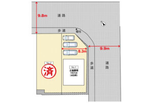 広島市安佐北区口田5丁目17土地分譲住宅区画図