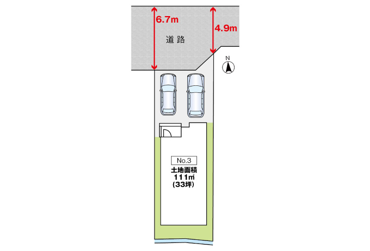 広島市佐伯区三宅3丁目12新築一戸建て分譲住宅区画図