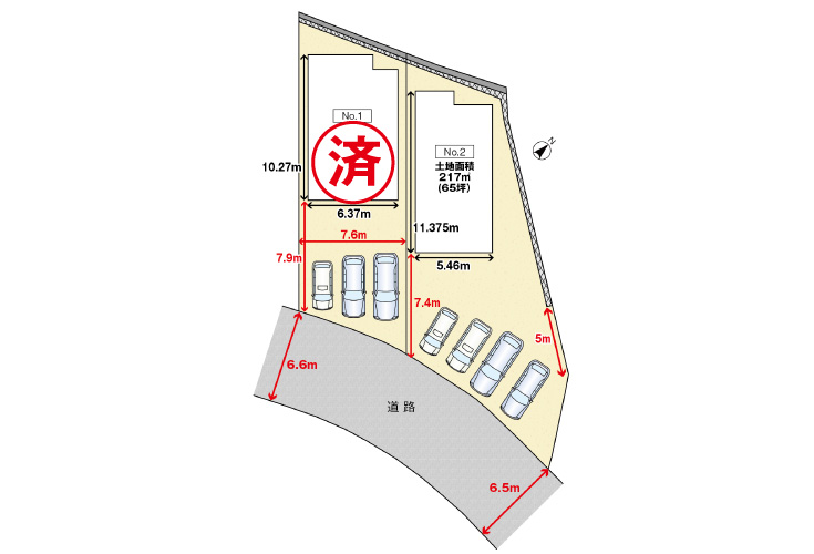 廿日市市地御前北2丁目20土地分譲住宅区画図