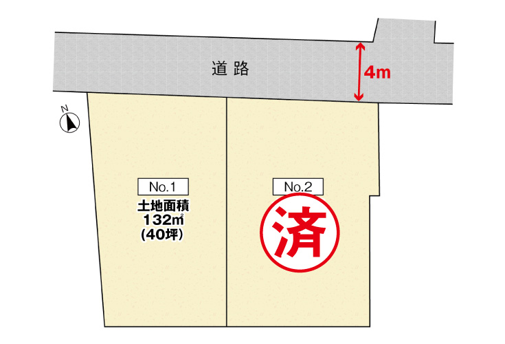 呉市阿賀中央5丁目9土地分譲住宅区画図