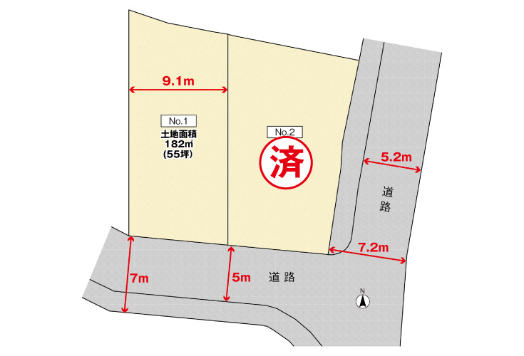 廿日市市梅原2丁目10土地分譲住宅区画図
