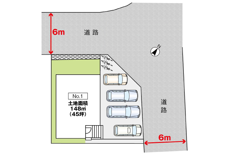 広島市西区己斐上2丁目15新築一戸建て分譲住宅区画図