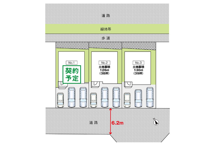 廿日市市阿品4丁目21新築戸建て分譲住宅区画図