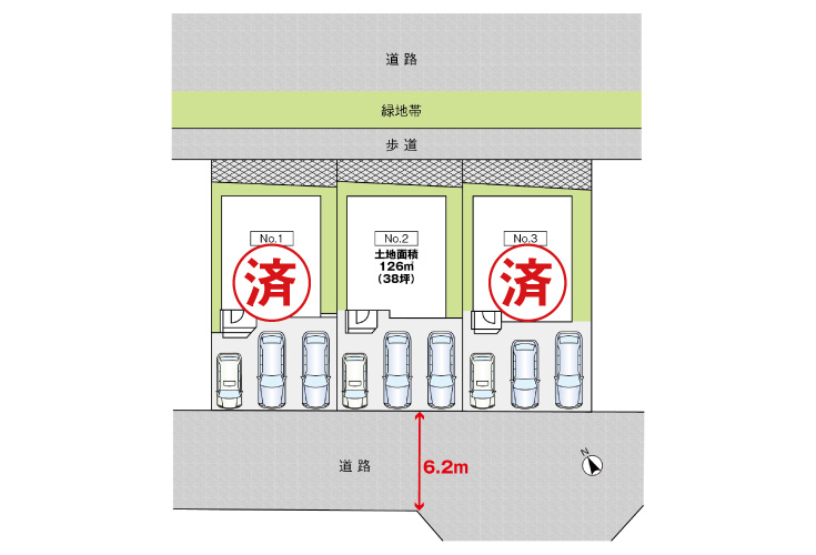 廿日市市阿品4丁目21新築戸建て分譲住宅区画図