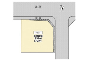 広島市安佐北区真亀5丁目7土地分譲住宅区画図